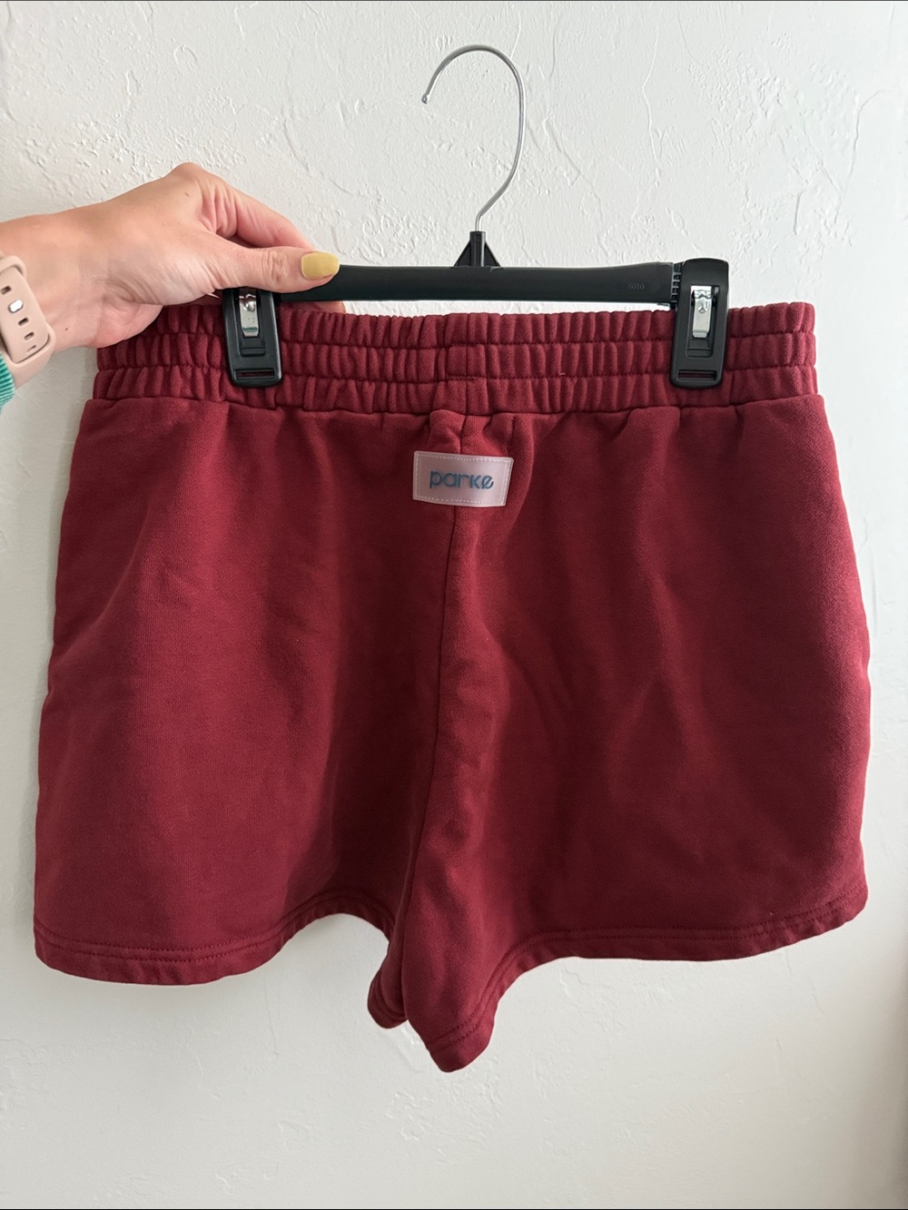 Parke Women's Athletic Shorts in Burgundy